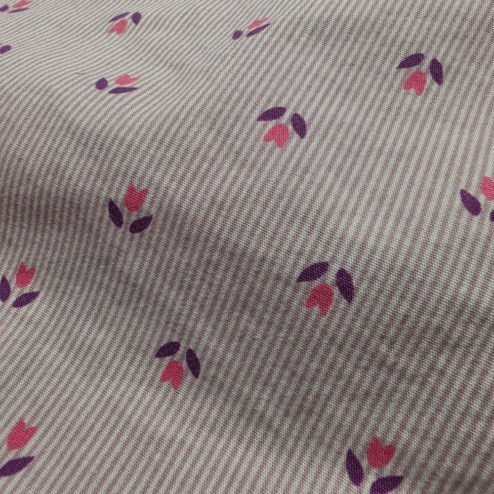 US Polo Assn Womens XL Pink Stripe Tulip Floral Long Sleeve Button Shirt - Picture 9 of 10